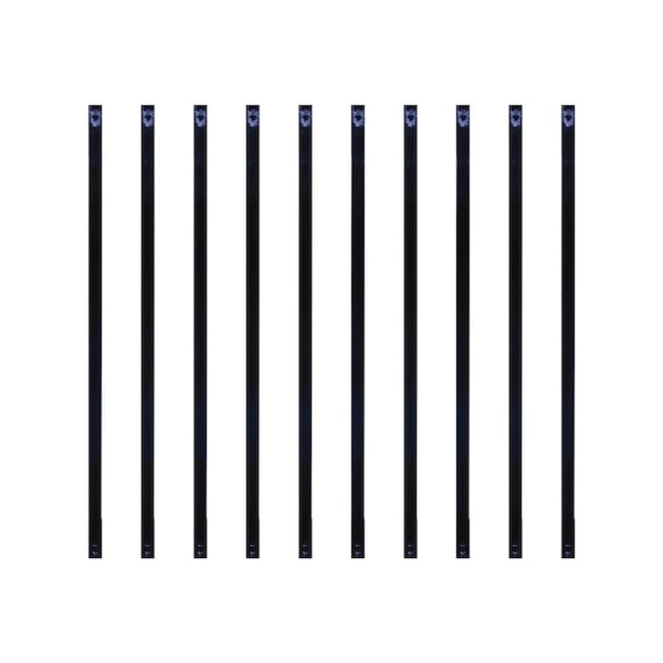 Nuvo Iron 38in LONG x 1in WIDE BLACK RECTANGULAR GALVANIZED STEEL BALUSTERS, 10PK RCTB38 - main